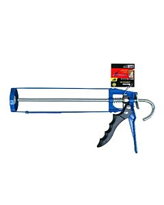 Skeleton-Style Caulking Gun with Auto Flow Stop 9in Blue