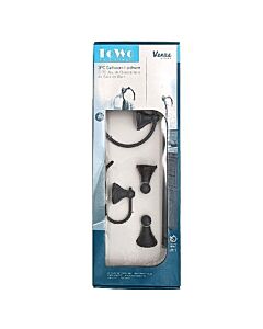 3PC Venus Bathroom Hardware Set Wall Mount Black