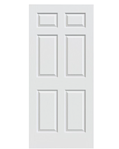 36" Colonial Door, Interior, Hollow Core, White Primer