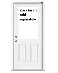 Steel Door 36" Right Hand Inswing Vinyl Clad, 4-5/8" Frame with 23X37 Cutout
