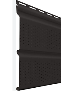 Gentek Oxford D-5 Vinyl Soffit Fully Vented Black 12'