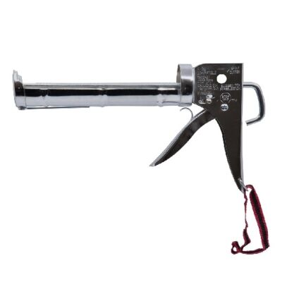 Cradle-Style Chrome Barrel Caulking Gun 9in