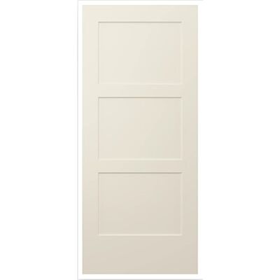 36" Sussex 3-Panel Smooth Interior Door Slab – Primed White