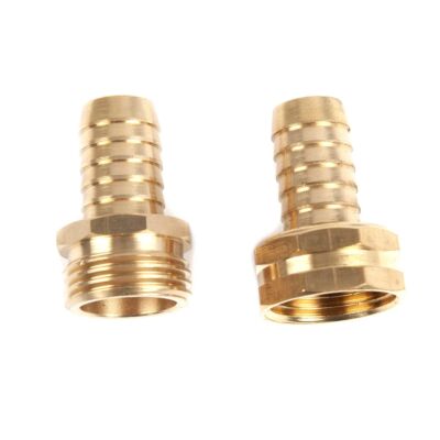 Brass Hose Coupling Pair – 1/2" Female x 3/4" Male – 2 Pack