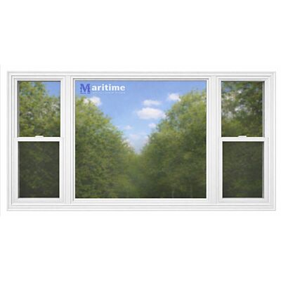 Maritime Door & Window 95" x 60" White Quarter-Half-Quarter Single Hung Window