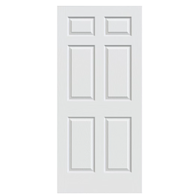 32" Colonial 6-Panel Textured Interior Door Slab – Primed White