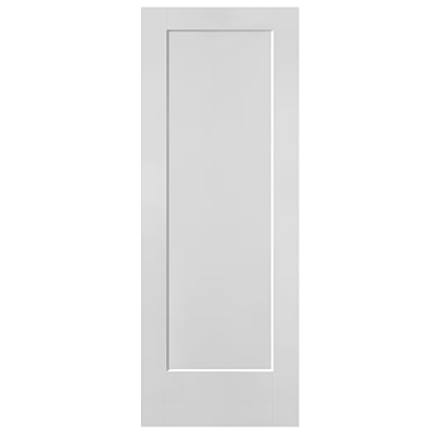 28" Madison 1-Panel Smooth Interior Door Slab – Primed White