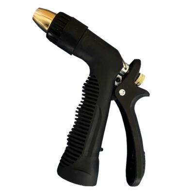 Pistol Grip Hose Nozzle Sprayer – 3 Way Back Trigger – Black