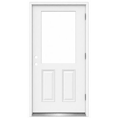 MDW 36" x 80" Steel Exterior Door – Right Hand Outswing – 4 5/8" Composite Frame – 23" x 37" Cut-Out