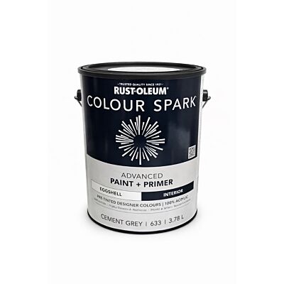 Rust-Oleum Colour Spark Interior Paint + Primer – Cement (Eggshell) 3.78L