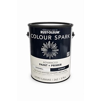 Rust-Oleum Colour Spark Interior Paint + Primer – Ivory Canvas (Eggshell) 3.78L